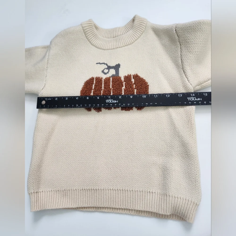 Pumpkin Spice Girls Boys Autumn Knitted Sweater for fall Thanksgiving‎ Size 5T